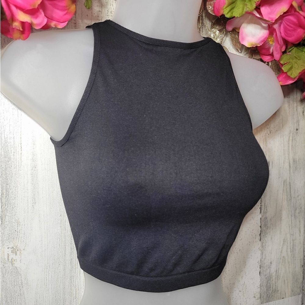 NWOT Free People Bella High Neck Crop Cami Black - Picture 8 of 12